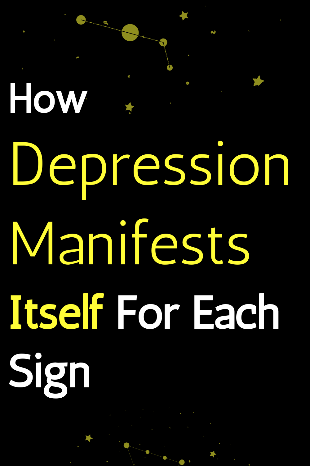 How Depression Manifests Itself For Each Sign Zodiac Signs