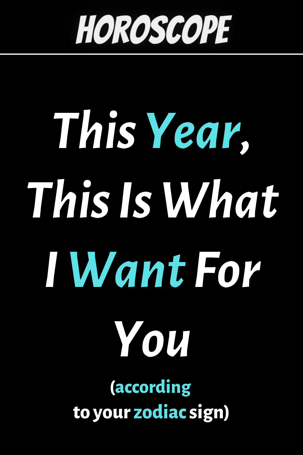 This Year, This Is What I Want For You