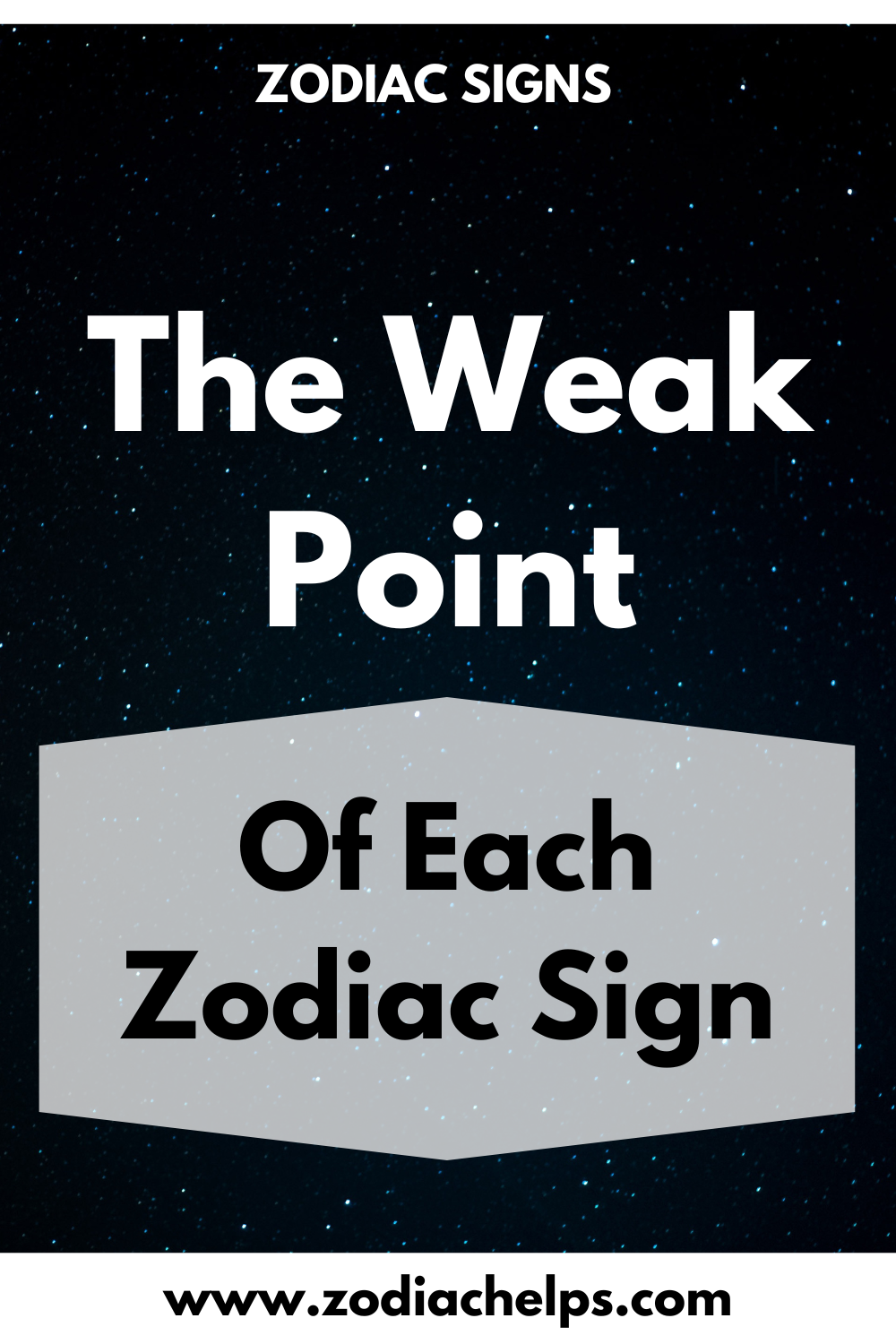 The Weak Point Of Each Zodiac Sign