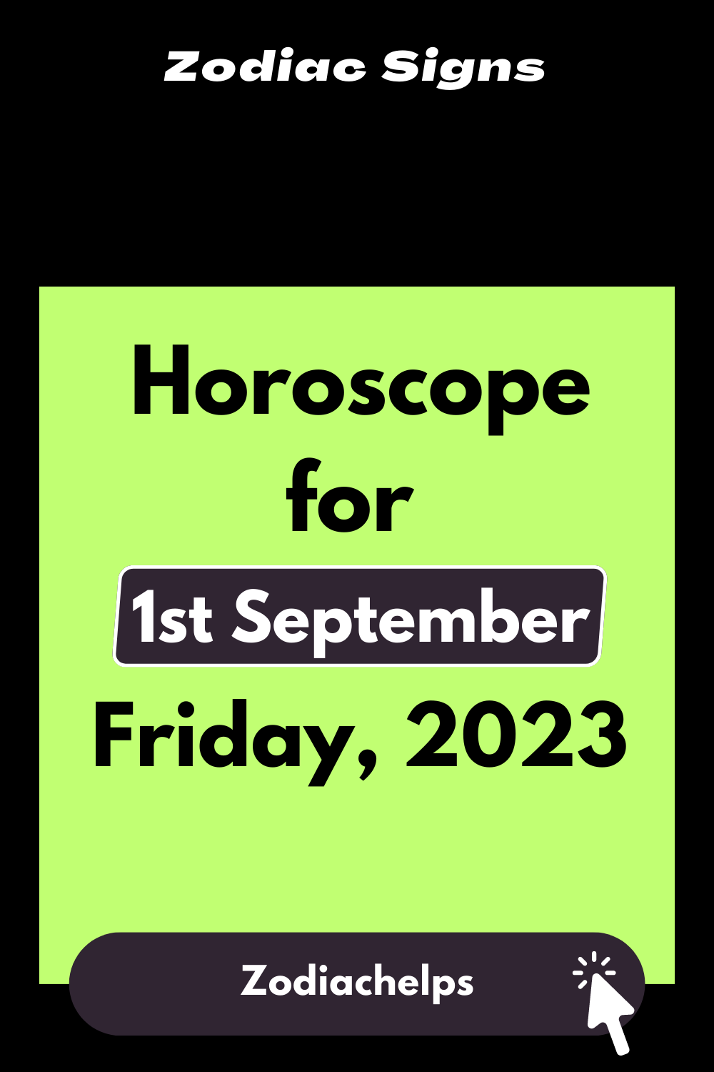 Horoscope for 1st September Friday, 2023